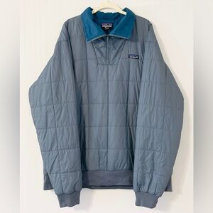 Men’s Patagonia Box Quilter Down Blue Shell Pullover/ Jacket